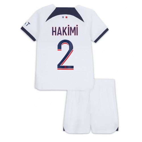 Dres Paris Saint-Germain Achraf Hakimi #2 Gostujuci za djecu 2023-24 Kratak Rukav (+ kratke hlače)